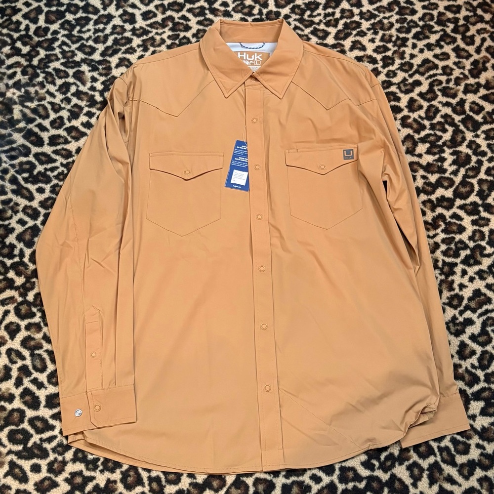 NWT Huk Fishing Diamond Back Long Sleeve Shirt